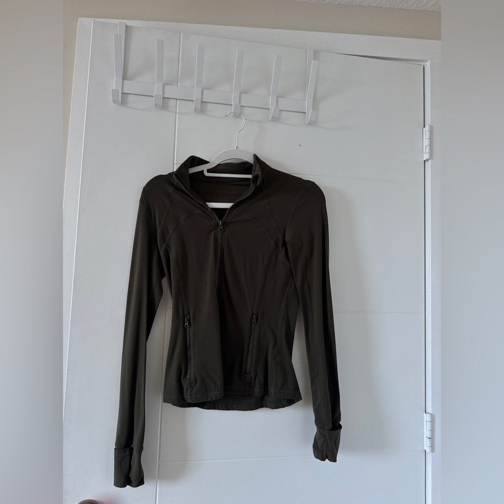 Dark Olive Zip-Up Jacket
